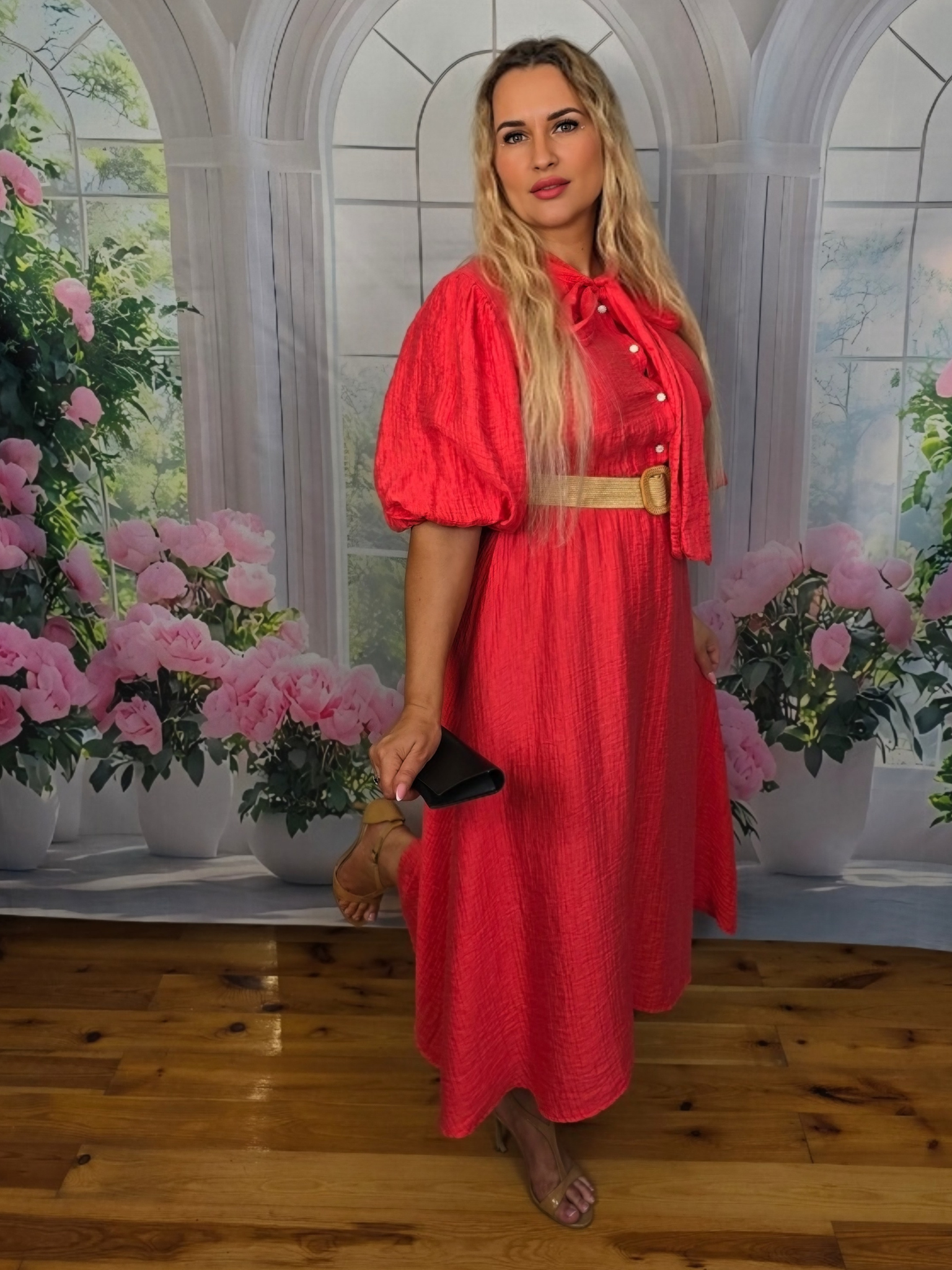 Sukienka Bella Fiammante - Malinowa Czerwień - obrazek 4