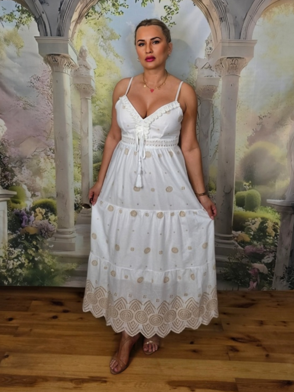 Sukienka bawełniana Bella Aurelia – Biel