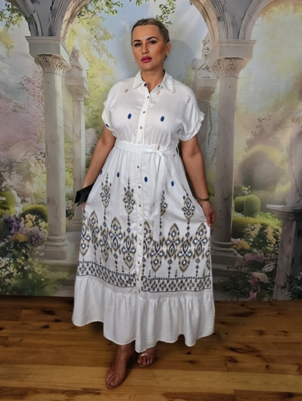 Sukienka Bella Estiva – z Etnicznym Wzorem