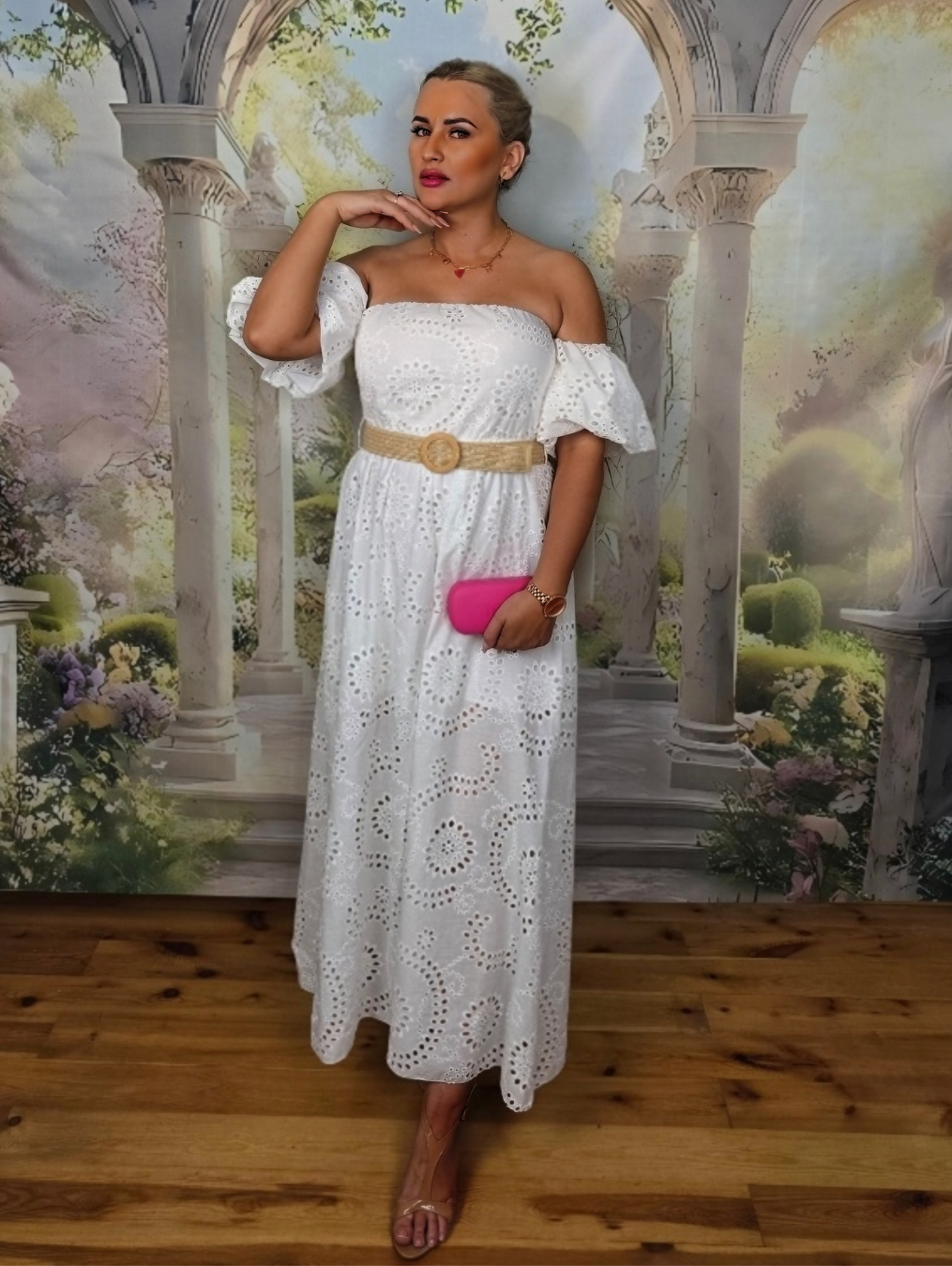 Sukienka Hiszpanka Bella Bianca - 100% Bawełny