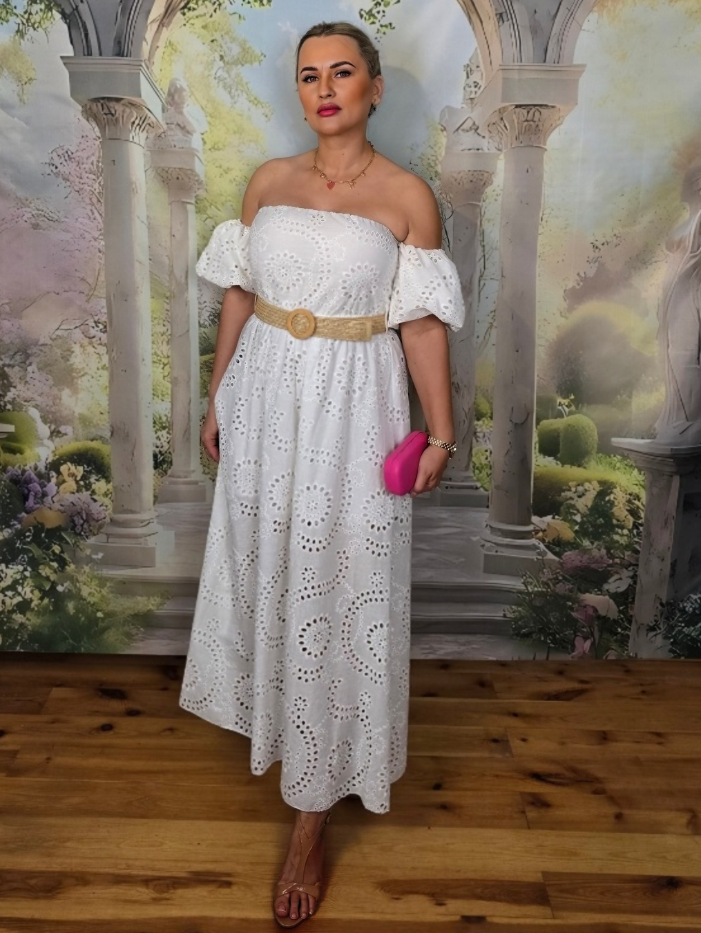 Sukienka Hiszpanka Bella Bianca - 100% Bawełny - obrazek 5