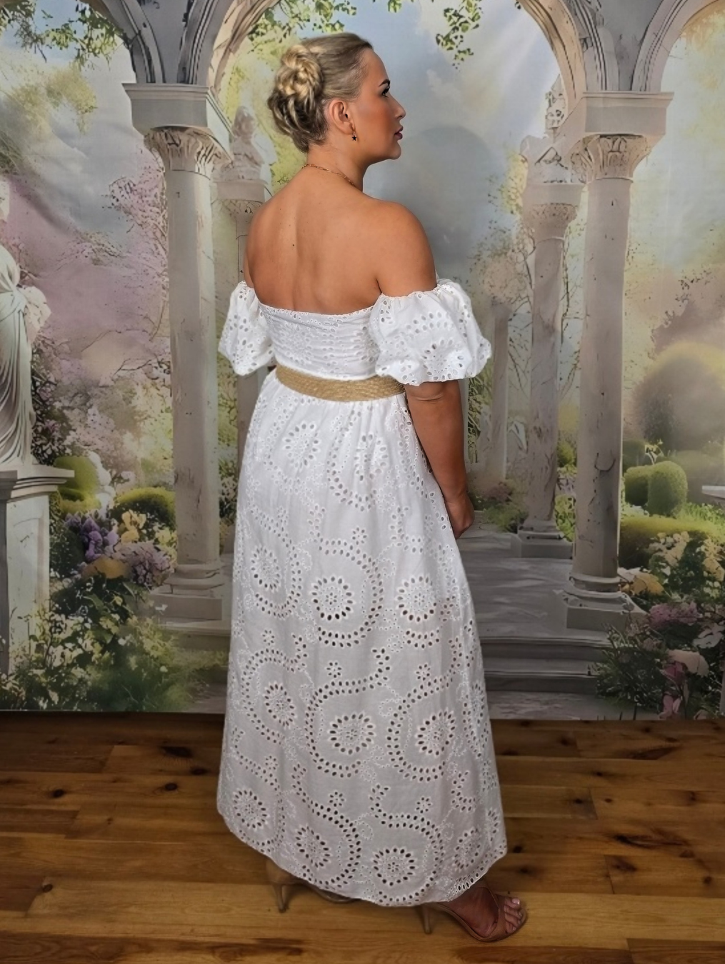 Sukienka Hiszpanka Bella Bianca - 100% Bawełny - obrazek 6