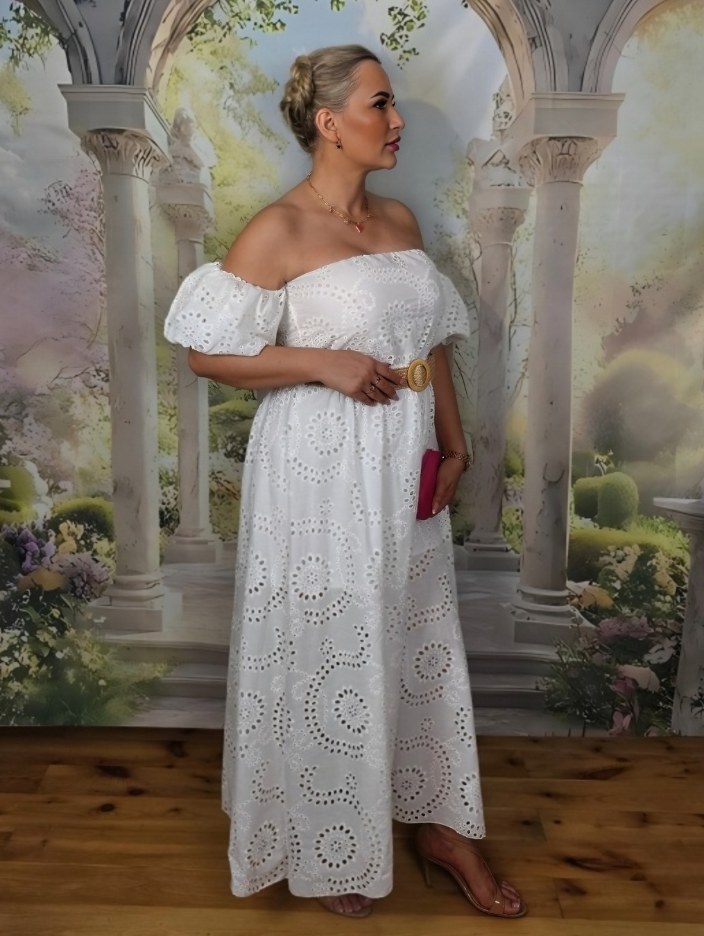 Sukienka Hiszpanka Bella Bianca - 100% Bawełny - obrazek 7