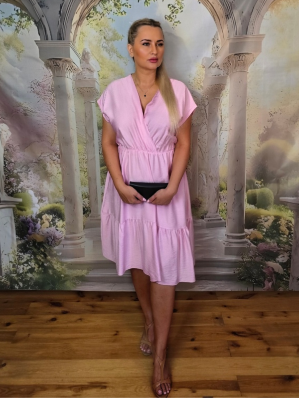 Sukienka Wiskozowa Bella Grazia – Jasny Róż