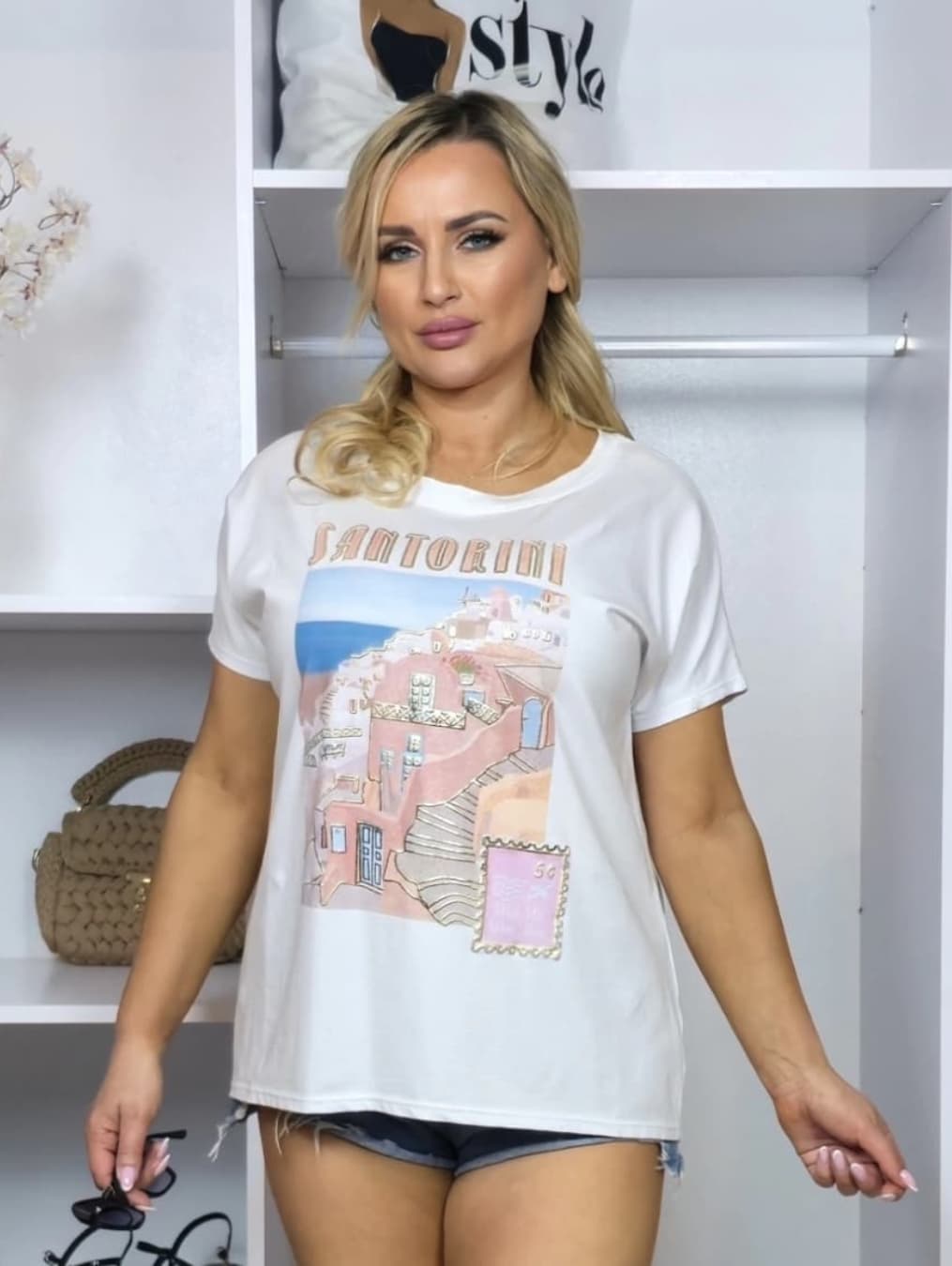 Bawełniany T-Shirt Bella Santorini